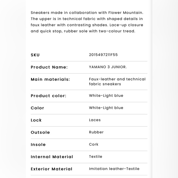 NWT Naturino X Flower Mountain YAMANO 3 JUNIOR.
Faux-leather sneakers - Picture 6 of 15